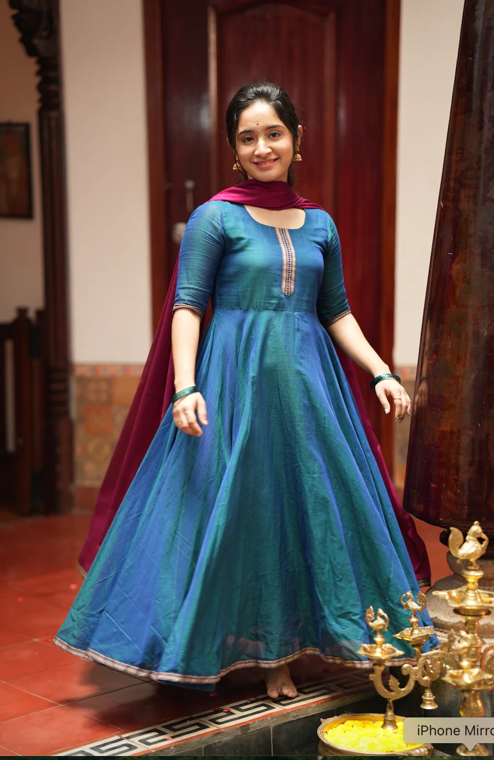 Bhama-Teal blue