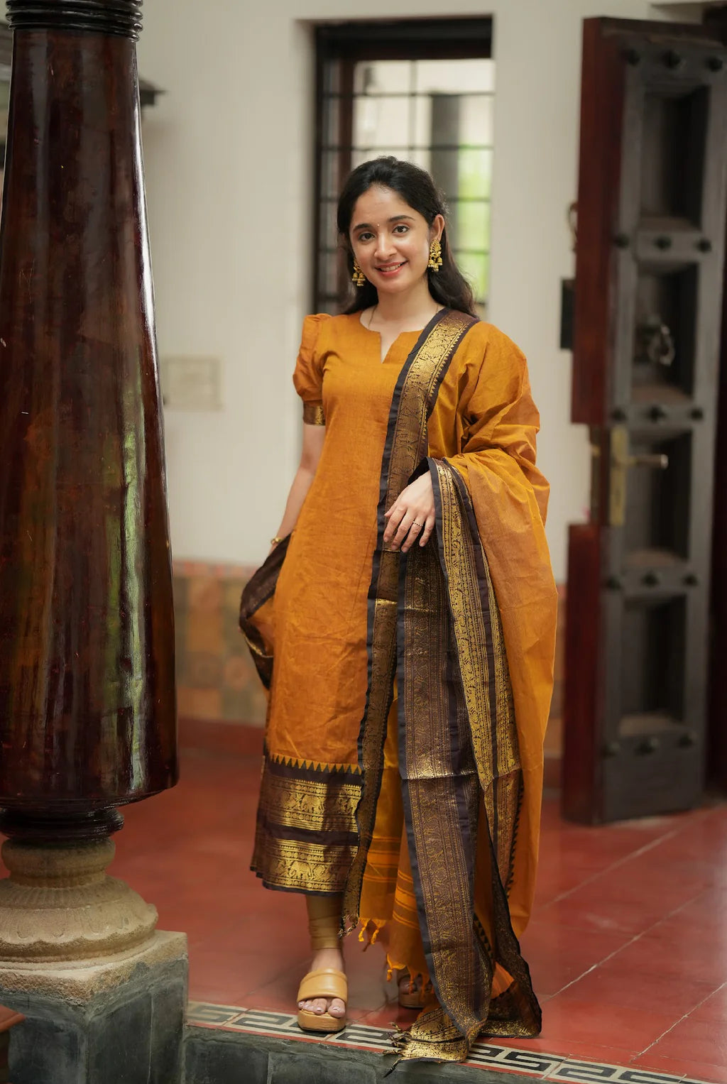 Damini-Mustard (Fabric)