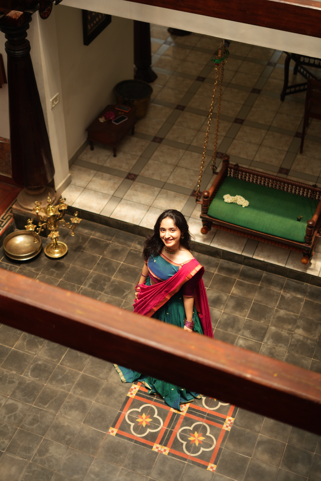 MARAGADHAM-HANDLOOM NARAYANPET HALF SAREE